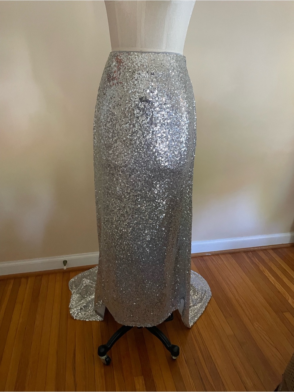 Anthropology X Mare Mare Maxi Sequined Skirt with Train